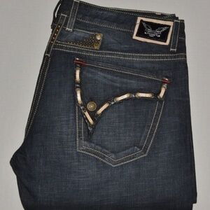 NEW ROBINS LACET LONG FLAP STARIGHT LEG JEANS